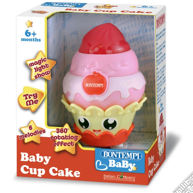 Bontempi 70 0525 - Baby Cup Cake Con Effetto Rotazione, 6 Melodie. Magico Spettacolo Di Luci. gioco