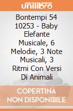Bontempi 54 10253 - Baby Elefante Musicale, 6 Melodie, 3 Note Musicali, 3 Ritmi Con Versi Di Animali gioco di Bontempi