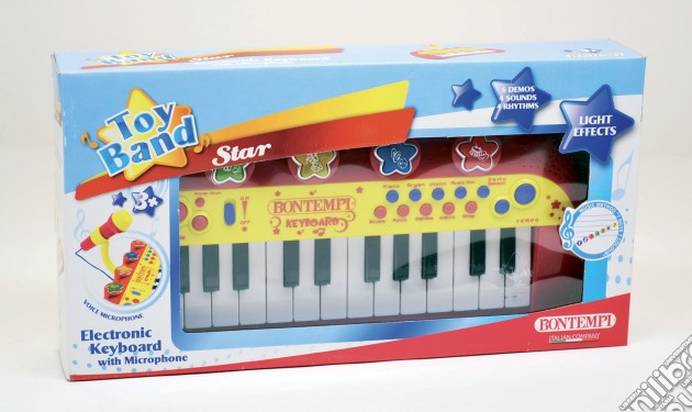 Bontempi 12 2931 - Toy Band Star - Tastiera Elettronica A 24 Tasti Con Microfono gioco di Bontempi
