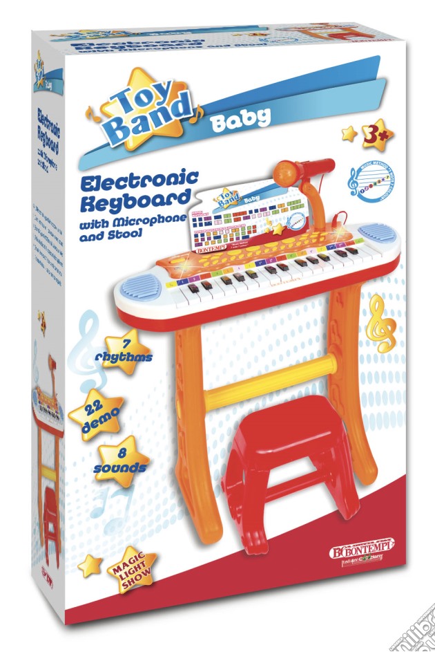 Bontempi 13 3225 - Toy Band Baby - Tastiera Elettronica 31 Tasti Con Microfono E Sgabello gioco di Bontempi