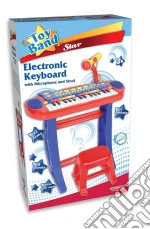 Bontempi 13 3240 - Toy Band Star - Tastiera Elettronica 31 Tasti Con Microfono Gambe E Sgabello. 4 Pads Per Suonare La Batteria, 8 Suoni, 7 Ritmi. 22 giochi