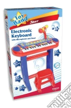 Bontempi 13 3240 - Toy Band Star - Tastiera Elettronica 31 Tasti Con Microfono Gambe E Sgabello. 4 Pads Per Suonare La Batteria, 8 Suoni, 7 Ritmi. 22 giochi