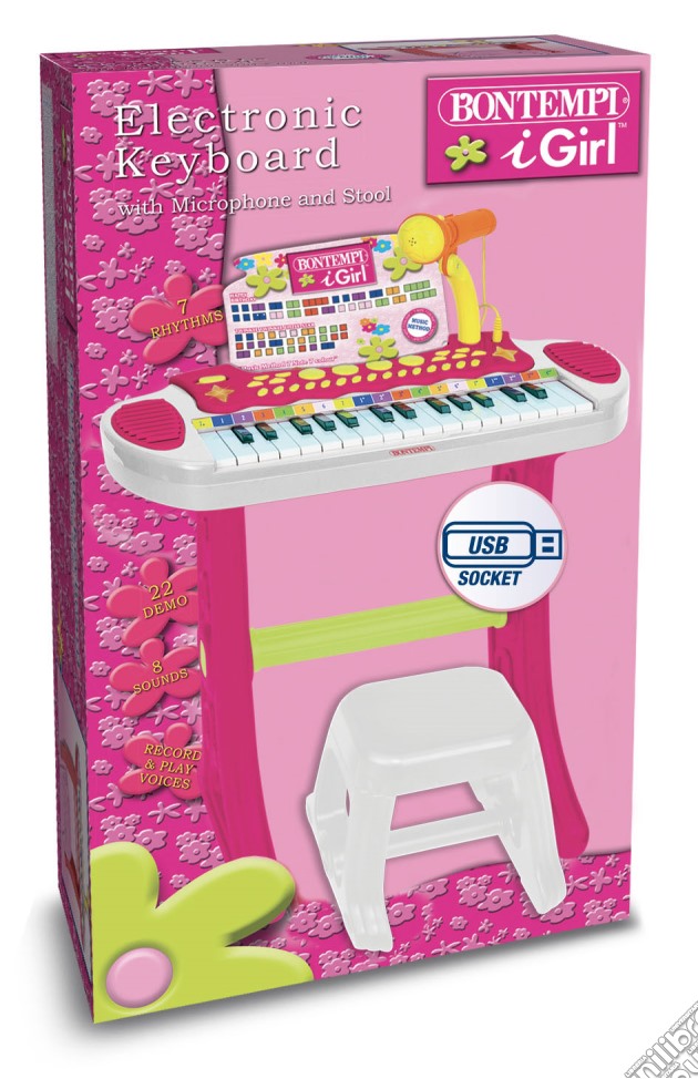 Bontempi 13 3672 - I Girl - Tastiera Elettronica 31 Tasti gioco di Bontempi
