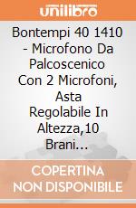 Bontempi 40 1410 - Microfono Da Palcoscenico Con 2 Microfoni, Asta Regolabile In Altezza,10 Brani Preregistrati gioco di Bontempi