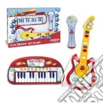 Bontempi 60 2150 - Scatola Contenente 1 Tastiera Elettronica 31 Tasti, 1 Chitarra Rock Con Connessione Lettore Mp3, 1 Microfono Karaoke Con Funzione D giochi