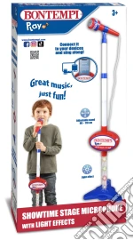 Bontempi 40 0710: Microfono Da Palcoscenico Con Connessione Mp3, Effetti Luminosi E Vano Porta Smartphone giochi