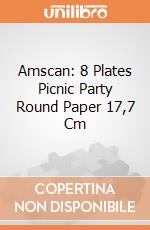 Amscan: 8 Plates Picnic Party Round Paper 17,7 Cm gioco