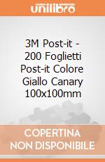 3M Post-it - 200 Foglietti Post-it Colore Giallo Canary 100x100mm gioco di 3M