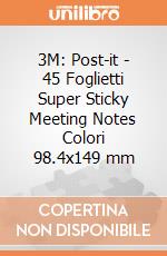 3M: Post-it - 45 Foglietti Super Sticky Meeting Notes Colori 98.4x149 mm gioco di 3M