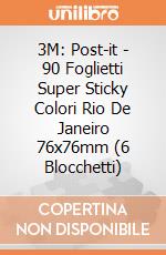 3M: Post-it - 90 Foglietti Super Sticky Colori Rio De Janeiro 76x76mm (6 Blocchetti) gioco di 3M
