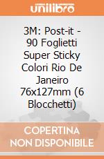 3M: Post-it - 90 Foglietti Super Sticky Colori Rio De Janeiro 76x127mm (6 Blocchetti) gioco di 3M