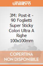 3M: Post-it - 90 Foglietti Super Sticky Colori Ultra A Righe 100x100mm gioco di 3M