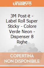 3M Post-it - Label Roll Super Sticky - Colore Verde Neon - Dispenser 8 Righe gioco di 3M