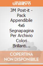 3M Post-it - Pack Appendibile 4x6 Segnapagina Per Archivio Colori Brillanti (Rosa, Lime, Arancio, Giallo) gioco di 3M