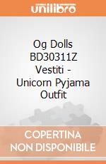 Og Dolls BD30311Z Vestiti - Unicorn Pyjama Outfit gioco di Our Generation