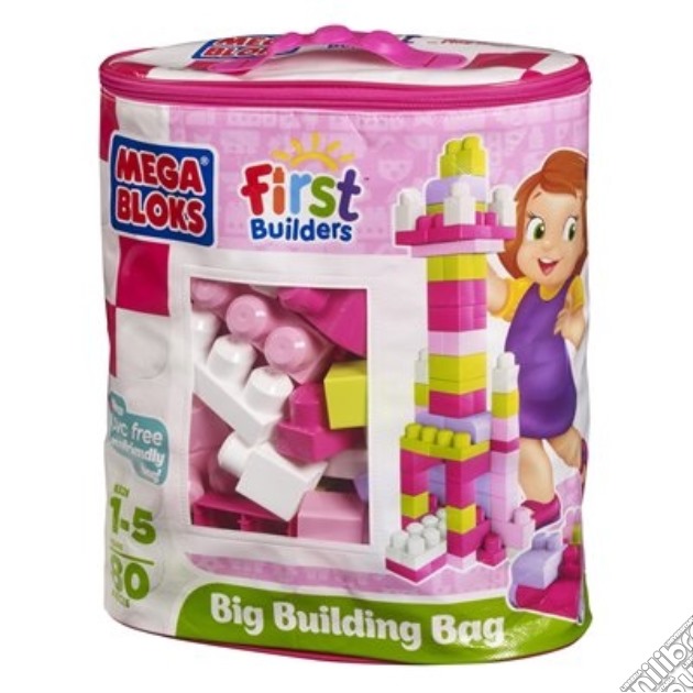 Mega Bloks DCH62 - First Builders - Sacca Eco 80 Pz Rosa gioco di Mega Bloks