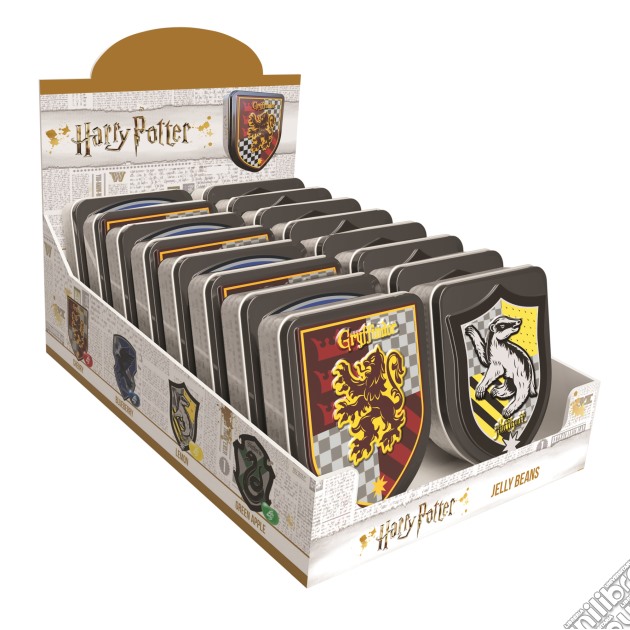 Display 12 Pz - Jelly Belly - Harry Potter - Lattine Stemmi Di Hogwarts Con Jelly Belly gioco