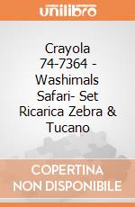Crayola 74-7364 - Washimals Safari- Set Ricarica Zebra & Tucano gioco