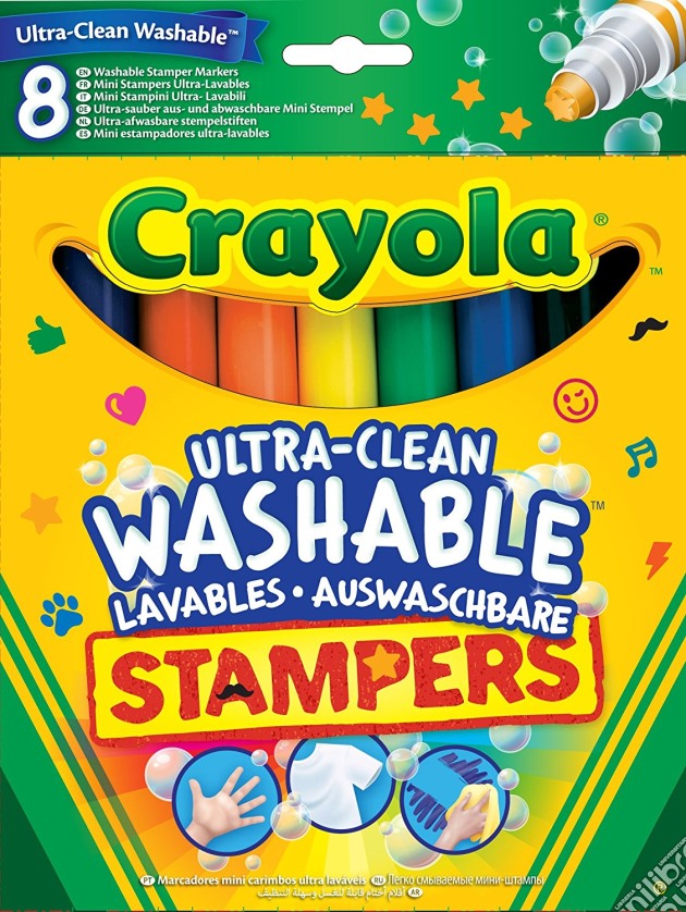 Crayola - 8 Stampini Ultra Lavabili gioco di Crayola