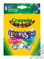 Crayola - Lavabilissimi - 8 Maxi Pastelli A Cera Lavabili gioco di Crayola