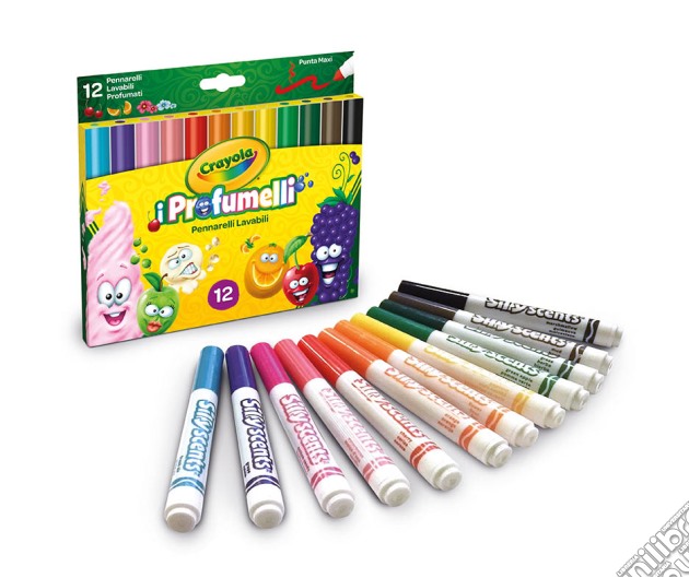 Crayola: I Profumelli - 12 Pennarelli Punta Maxi Lavabili Profumati gioco di Crayola
