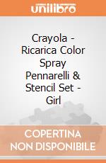 Crayola - Ricarica Color Spray Pennarelli & Stencil Set - Girl gioco di Crayola