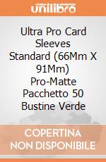 Ultra Pro Card Sleeves Standard (66Mm X 91Mm) Pro-Matte Pacchetto 50 Bustine Verde giochi