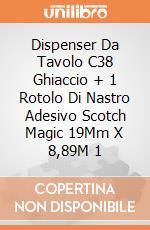 Dispenser Da Tavolo C38 Ghiaccio + 1 Rotolo Di Nastro Adesivo Scotch Magic 19Mm X 8,89M 1 gioco di 3M