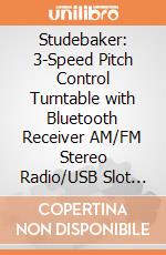 Studebaker: 3-Speed Pitch Control Turntable with Bluetooth Receiver AM/FM Stereo Radio/USB Slot for MP3 Playback/Headphone and Aux in Jacks (Teal) giochi
