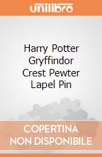 Harry Potter Gryffindor Crest Pewter Lapel Pin gioco di Monogram