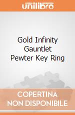 Gold Infinity Gauntlet Pewter Key Ring gioco di Monogram