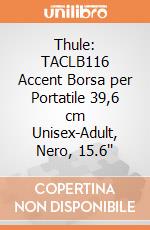 Thule: TACLB116 Accent Borsa per Portatile 39,6 cm Unisex-Adult, Nero, 15.6'' gioco
