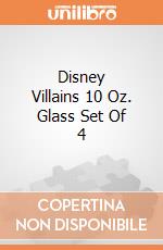 Disney Villains 10 Oz. Glass Set Of 4 gioco di Vandor