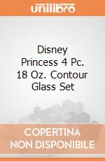 Disney Princess 4 Pc. 18 Oz. Contour Glass Set gioco di Vandor