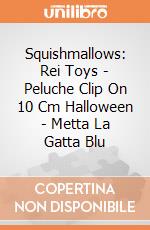 Squishmallows: Rei Toys - Peluche Clip On 10 Cm Halloween - Metta La Gatta Blu giochi