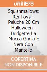 Squishmallows: Rei Toys - Peluche 20 Cm Halloween - Bridgette La Mucca Grigia E Nera Con Mantello giochi
