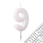 Amscan: Numeral Candle 9 Glitter Q giochi