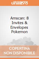 Amscan: 8 Invites & Envelopes Pokemon gioco