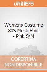 Womens Costume 80S Mesh Shirt - Pink S/M gioco