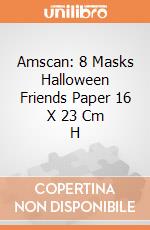 Amscan: 8 Masks Halloween Friends Paper 16 X 23 Cm H gioco