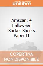 Amscan: 4 Halloween Sticker Sheets Paper H giochi