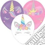Amscan: 3 Latex Balloons 35.5Cm Unicorn Stickers Paper giochi