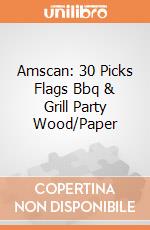 Amscan: 30 Picks Flags Bbq & Grill Party Wood/Paper giochi
