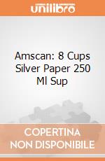 Amscan: 8 Cups Silver Paper 250 Ml Sup gioco