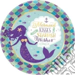Amscan: 8 Plates Mermaid Wishes Round Paper 23 Cm Sup giochi
