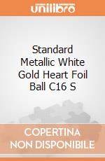 Standard Metallic White Gold Heart Foil Ball C16 S gioco
