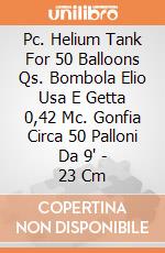 Pc. Helium Tank For 50 Balloons Qs. Bombola Elio Usa E Getta 0,42 Mc. Gonfia Circa 50 Palloni Da 9