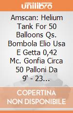 Amscan: Helium Tank For 50 Balloons Qs. Bombola Elio Usa E Getta 0,42 Mc. Gonfia Circa 50 Palloni Da 9' - 23 Cm giochi
