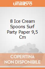 8 Ice Cream Spoons Surf Party Paper 9,5 Cm gioco