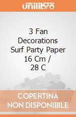 3 Fan Decorations Surf Party Paper 16 Cm / 28 C gioco